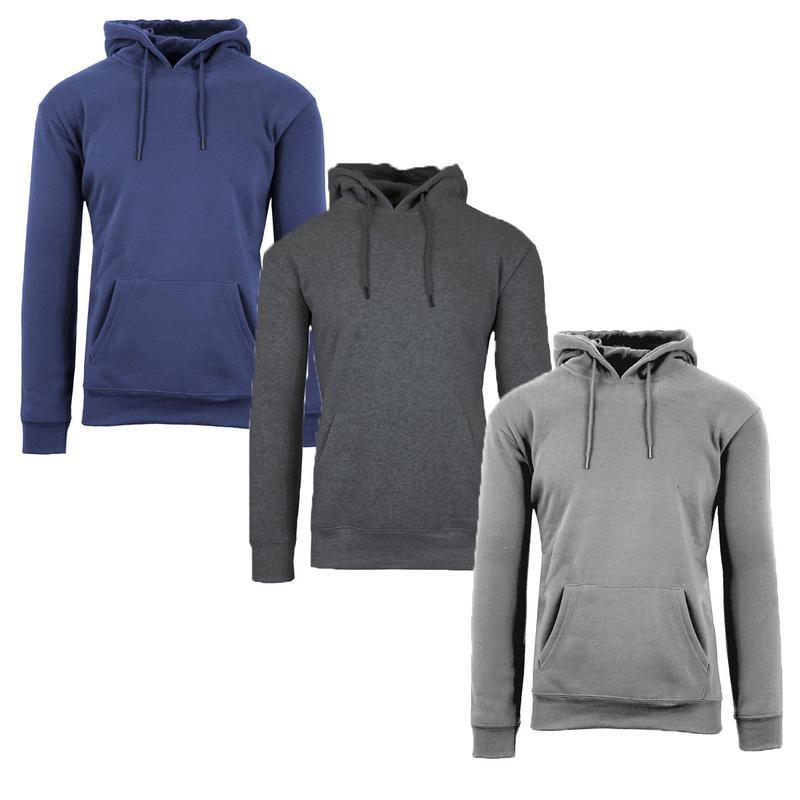 Men’s 3-Pack Heavyweight Fleece Hoodies (Pullover & Zip Up)