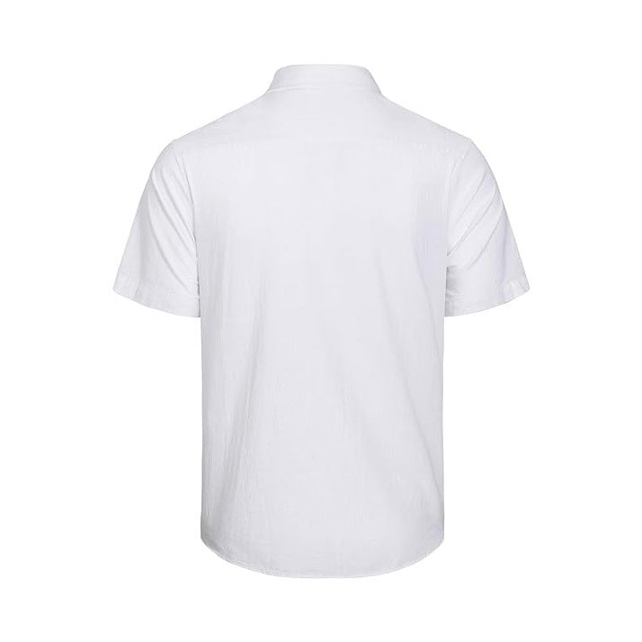 Men's Cotton Linen Short Sleeve Shirts